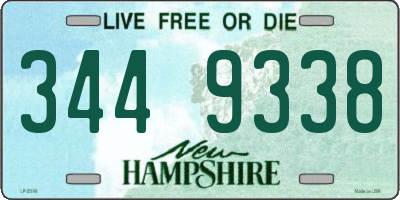NH license plate 3449338