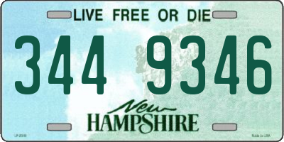 NH license plate 3449346