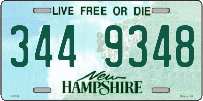 NH license plate 3449348