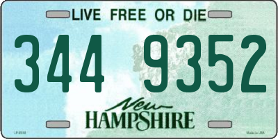 NH license plate 3449352