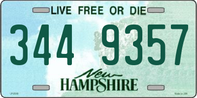 NH license plate 3449357