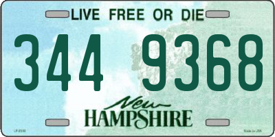 NH license plate 3449368