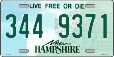 NH license plate 3449371
