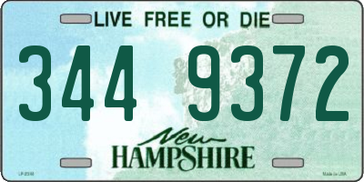 NH license plate 3449372