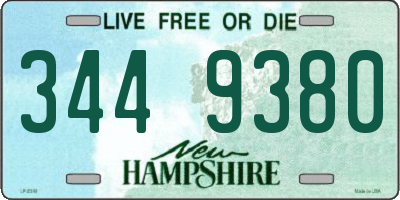 NH license plate 3449380