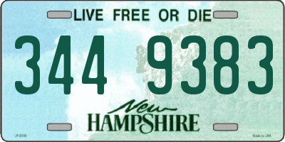 NH license plate 3449383