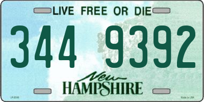 NH license plate 3449392