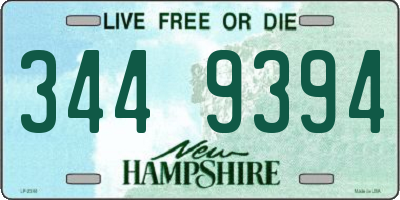 NH license plate 3449394