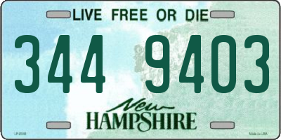 NH license plate 3449403