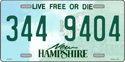 NH license plate 3449404