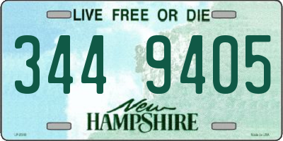 NH license plate 3449405
