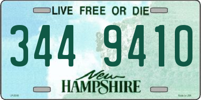 NH license plate 3449410