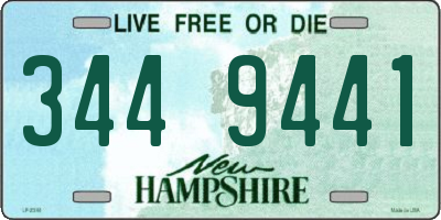 NH license plate 3449441
