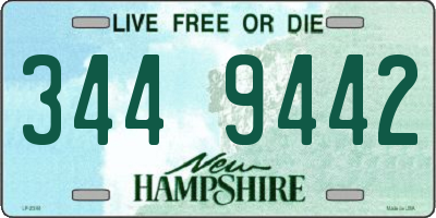 NH license plate 3449442