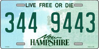 NH license plate 3449443
