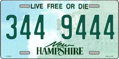 NH license plate 3449444