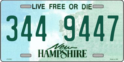 NH license plate 3449447