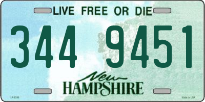 NH license plate 3449451