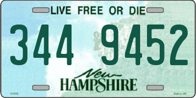NH license plate 3449452