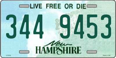 NH license plate 3449453