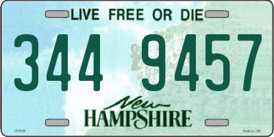 NH license plate 3449457