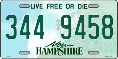 NH license plate 3449458
