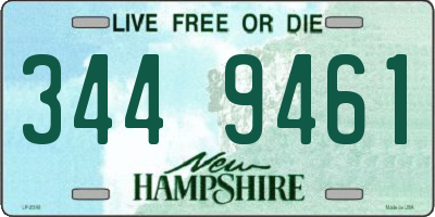 NH license plate 3449461