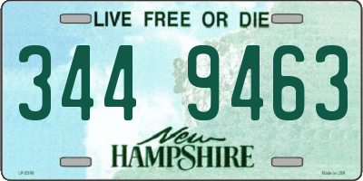 NH license plate 3449463
