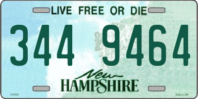 NH license plate 3449464