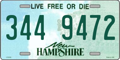 NH license plate 3449472