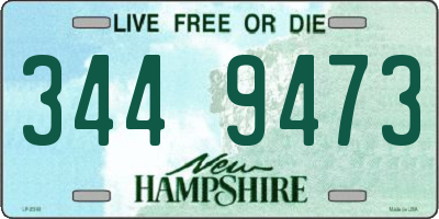 NH license plate 3449473