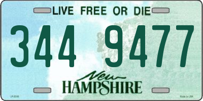 NH license plate 3449477
