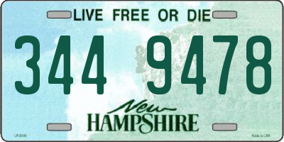 NH license plate 3449478