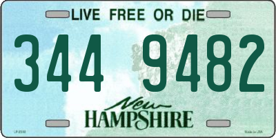 NH license plate 3449482