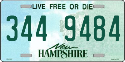 NH license plate 3449484