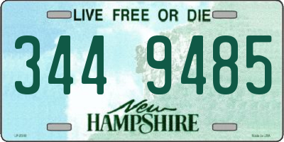NH license plate 3449485