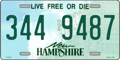 NH license plate 3449487