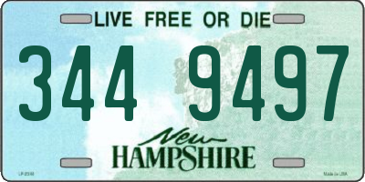 NH license plate 3449497