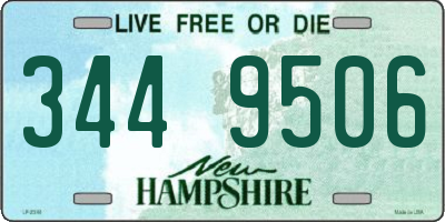 NH license plate 3449506