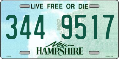 NH license plate 3449517