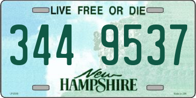 NH license plate 3449537
