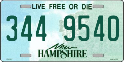 NH license plate 3449540