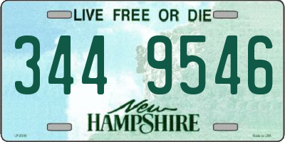 NH license plate 3449546