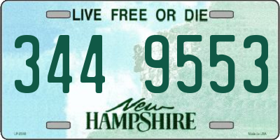 NH license plate 3449553