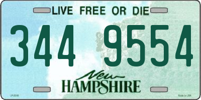 NH license plate 3449554