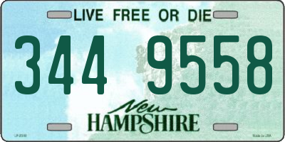 NH license plate 3449558