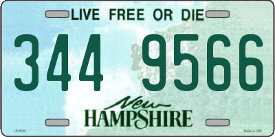 NH license plate 3449566