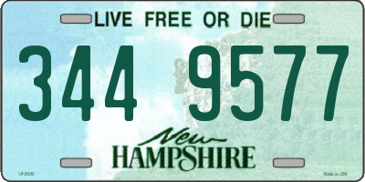 NH license plate 3449577