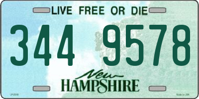 NH license plate 3449578