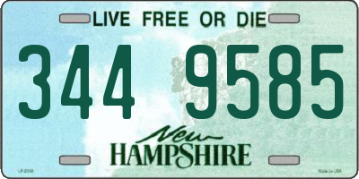 NH license plate 3449585